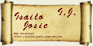 Isailo Josić vizit kartica